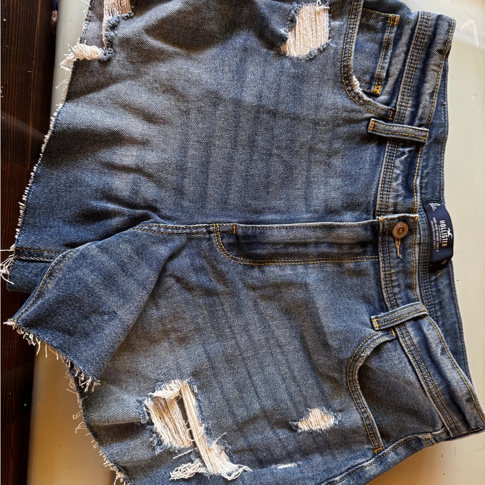 Distressed Denim Shorts